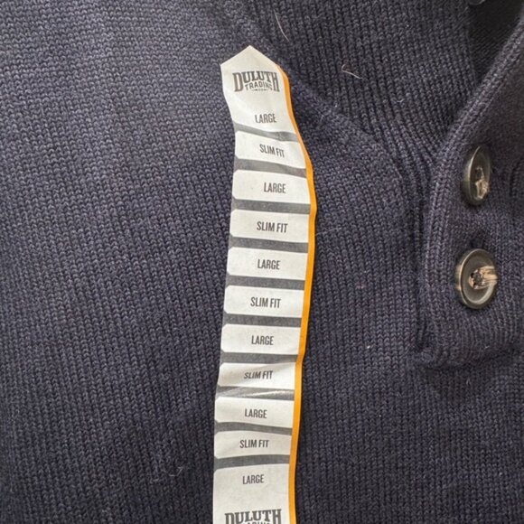 Duluth Trading Men’s Torpedoman’s Wool Shawl Collar Sweater - Picture 3 of 5